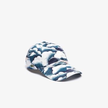 Lacoste Printed Cotton Cap Pánské - Čepice Blankyt / Světle Růžové / Bílé | CZ-EFyW6A